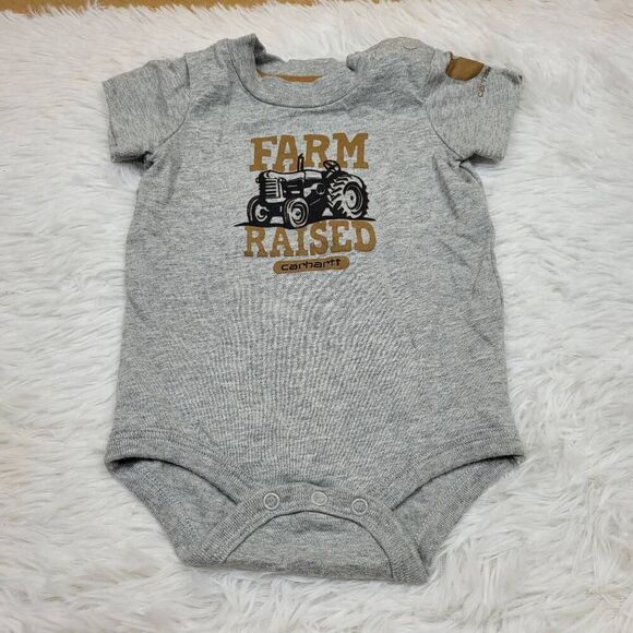 Carhartt Gray One Piece Outfit  Size 6M - Picture 1 of 6
